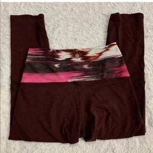 lululemon athletica Pants & Jumpsuits - Lululemon Cropped Maroon Leggings Size 6 EUC lululemon athletica Pants & Jumpsuits - Lululemon Cropped Maroon Leggings Size 6 EUC